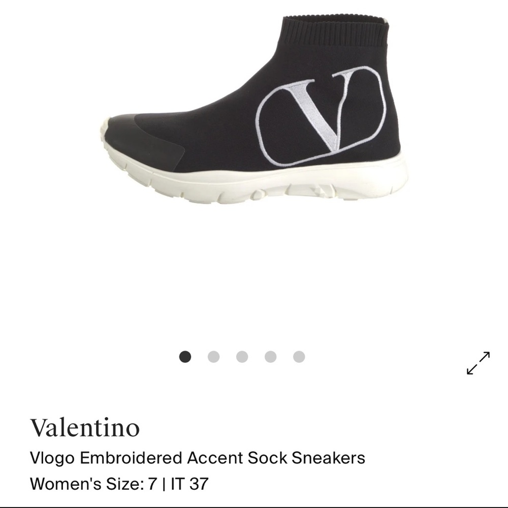 Valentino Black and White Sock Sneakers